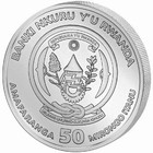 2023 1oz Rwanda African Wildlife Series  999 Silver Mountain Gorilla Bu Coin