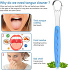 4 Pcs Tongue Scraper Cleaner Adults And Kids Stainless Steel Tongue Brush Metal