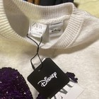 Zara Girls Disney Daisy Duck White Sequin Graphic Pullover Sweatshirt 9-10