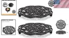 Vintage Round Cast Iron Trivets - Heavy Duty 7 7  Set With Anti-slip Rubber Pegs