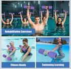 Aquatic Exercise Dumbbells  set Of 2   Purple Water Weights For Pool Exercise