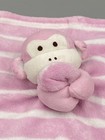 Sl Home Fashions Pink Stripe Monkey Lovey Baby Security Blanket Plush