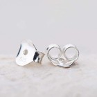 Larg Size Solid 925 Sterling Silver Earring Stopper Safety Backs Round Earring