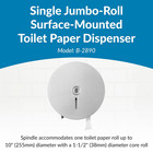 Tissue Dispenser     2890 Jumbo Toilet Tissue Dispenser  Stainless Steel  10 625  