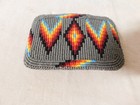 Vintage Handmade Native American Seed Bead Multi Color Belt Buckle 4 5  X 3 
