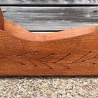 Vtg Handmade Wooden Rocking Doll Cradle Bassinet Doll Collector