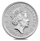 2022 Great Britain 1 Oz Silver Britannia Coin  999 Fine Bu 2 Pounds In Capsule 