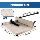 17  Heavy Duty Guillotine Paper Cutter Commercial Metal Base A3 a4 Trimmer Print