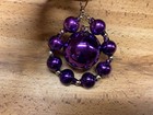 Mercury Glass Feather Tree Purple Multiple Ball Mini Christmas Ornament 2 3 4 