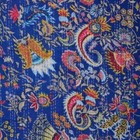 Indian Kantha Quilt Handmade Floral Print Bedspread Blue Bohemian Blanket Cover