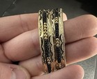Set Of 2 - Vintage Brass Bangle Bracelet 2 1 4 Inches In Diameter