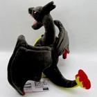 Black Shiny Charizard Plush Doll Soft Toy Stuffed Animal Teddy 25cm For Kids