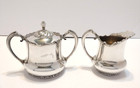 Rogers Smith Silver Plate  Creamer   Lidded Sugar Bowl Set  132 Scroll Antique