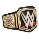 World Heavyweight Championship Replica Title Belt Black 4mm Brass Adult Size