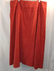 Cato Maxi Skirt Plus 20w Rust Red Orange Pull On Long Fall Faux Suede Western
