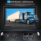 9  Quad Monitor Dvr Recorder 4x Side Rear View Backup Camera For Truck Caravan