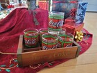Set Of 6 Vintage Collectible Coca-cola Coke Soda Pop Beverage Red Green Stained