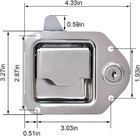 Truck Tool Box Latch Replacement- 304 Stainless Truck Toolbox Lock Kit 4 2 Pack