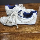 Vtg Dexter Bowling Shoes Womens 8-1 2  White Blue Lace Up Sneakers Slide Rite