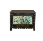 Vintage Chinese Light Blue Flower Birds Credenza Sideboard Table Cabinet Ws4608