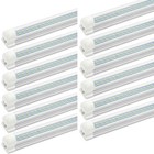 2ft 4ft 8ft Led Tube Light Fixture T8 Integrated Shop Light 72w Dual Rows 8400lm