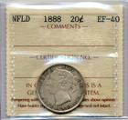 1888 Newfoundland 20 Cents - Extremely Fine  Iccs Ef40