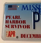 1997 Mississippi Pearl Harbor Survivor Specialty License Plate Ph452 Wwii