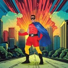 Superhero Blue Costume Cape Adult