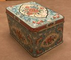 Vintage Floral Tin Designed By Daher Made In England Small 4  X 3  X 2 25 