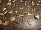 Lot Of 50 Mixed Parts Pcs France Vintage 60s Brass Stampings Findings Jewelry 9