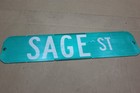 Authentic Road Sign Sage St Real Street Vintage Retired Sign Antique