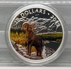 2015 Royal Canadian Mint  20 Fine Silver Coin - Bighorn Sheep - Box   Coa