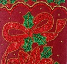  glitzy Poinsettia  Completed Felt Stocking  unlined From Bucilla Kit  Finished