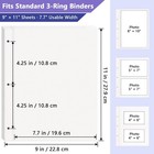 9x11 Self Adhesive Photo Album Refill Pages 3 Ring Binder 60 Page Pack