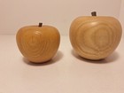 2 Wooden Apples Hand Turned 3  And 2    Beautiful Wood Grain Nn2158