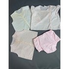 Vtg Sasson Brothers Infant Diaper Shirts   Cover Set 1970s Embroidered Flawed