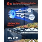 Uimoso 20-inch Wall-mounted Shutter Exhaust Fan With Smart Controller