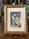 Hermann Kaulbach Gro  e W  sche Vintage German Art Print Children Wash Day Framed