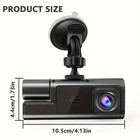 1080p Hd Dual Dash Cam With Infrared Night Vision  480p Hd Display Security 170  