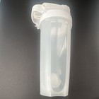 Reusable Clear Plastic Bottle 20 Fl Oz Flip Lock Top Lid  White Accents