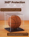 Fitense Full Size Acrylic Basketball Display Case  Walnut