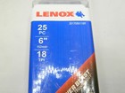 Lenox 6    Long X 1    Thick  Bi-metal Reciprocating Saw Blade Pack Of 25 6118r