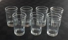 Vintage Shot Glass Shooters 4 Oz  Vertical Ribbed Clear 7-piece Set