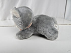 Vintage Russ Gray Grey White Pink Collar Stuffed Kitty Cat Plush 5    Laying  241