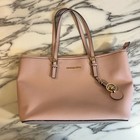 Michael Kors Jet Set Medium Carry All Zip Tote Saffiano Leather Light Pink