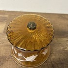 Hand Painted Amber Glass Lamp Shade Vintage antique Light 3 3 4  Fitter Ceiling