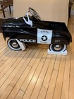 Vintage Police Highway Patrol Metal Pedal Car burns Novelty   Toy Co orig Box   
