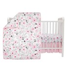 Pink Print Floral Baby Crib Bedding Set Girl Nursery Hypoallergenic Soft Fabric