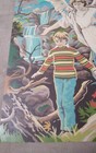 Vintage Old Guardian Angel With Child Original Acrylic Painting 16   12 