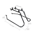 Saddle Bag Conversion Brackets Set For Harley Softail Flstc Flstfb Flstf 84-16